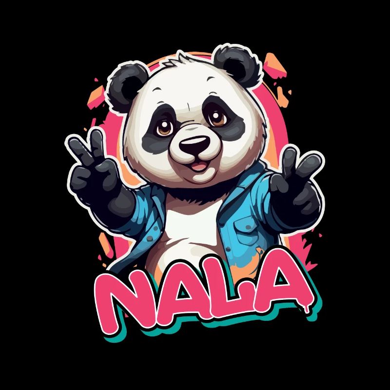 NALA - Beau nom de fille avec panda cool