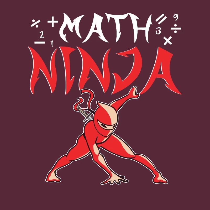 Funny Math Ninja Mathematics Geek Numbers