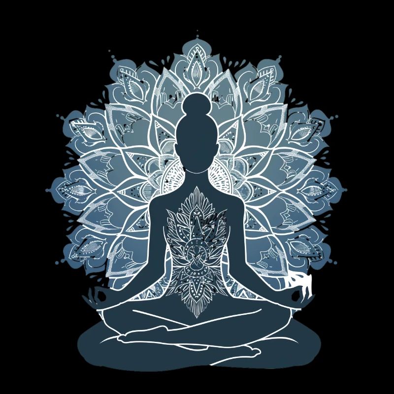 Le silence du yoga : une silhouette en pose avec M