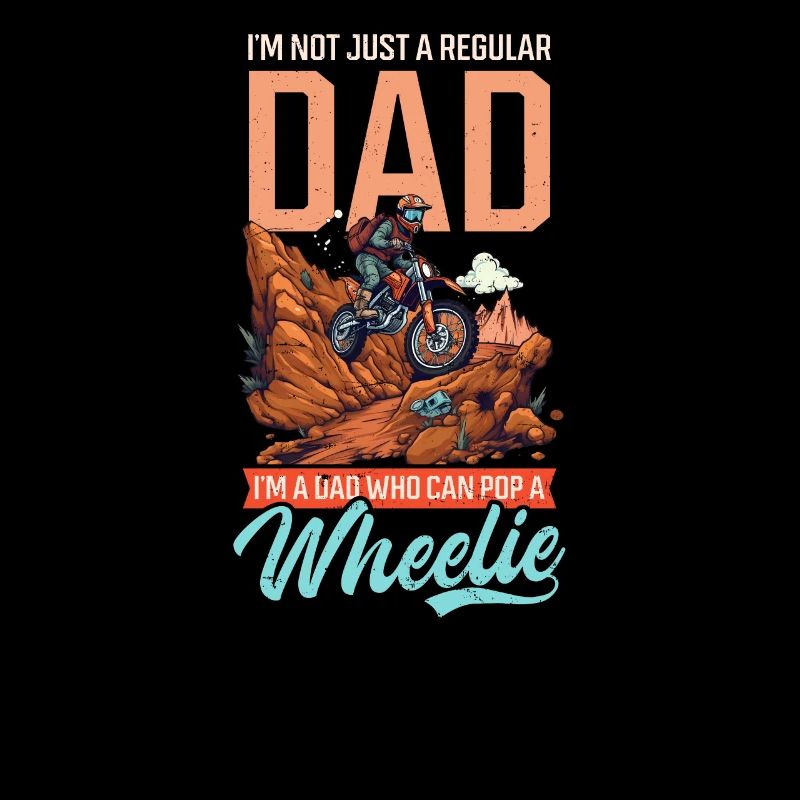 Motorrad Papa Papa, der einen Wheelie machen kann