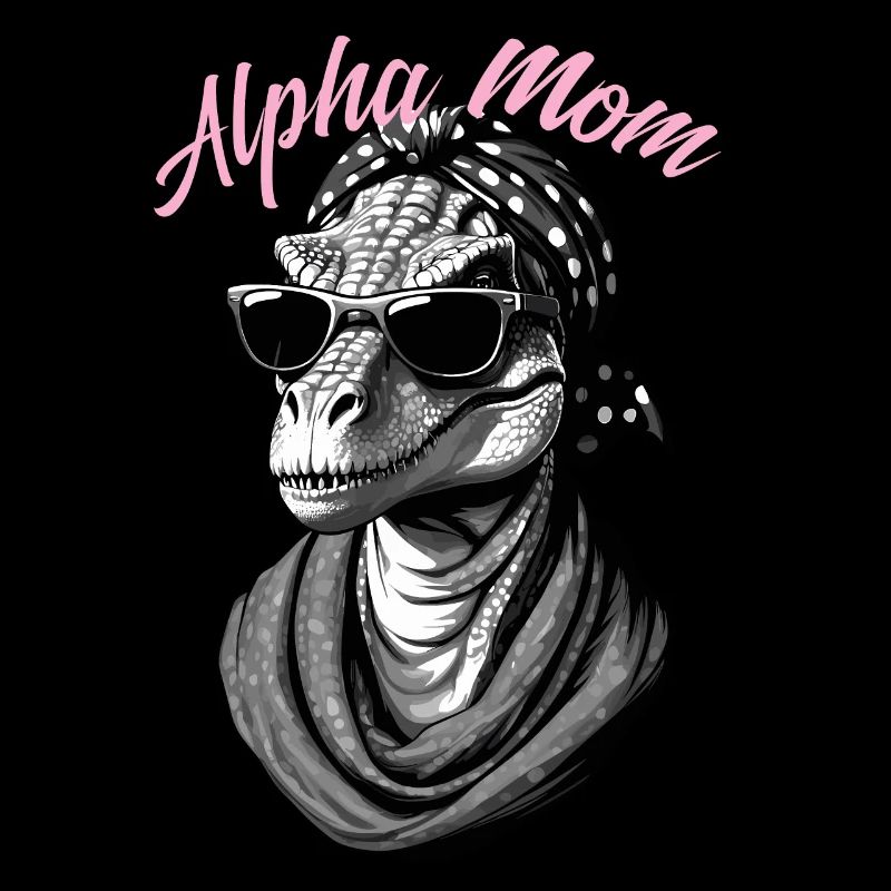 Alpha Mom Funny Dinosaur Mom Cool Dino