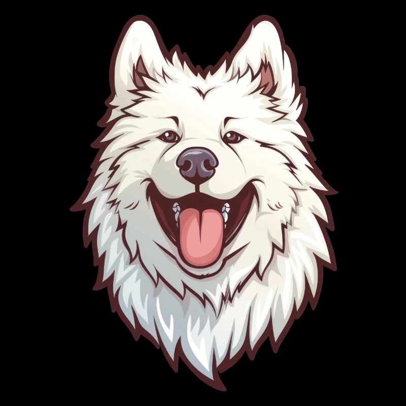 Samoyède | Samoyède | Illustration de dessin animé