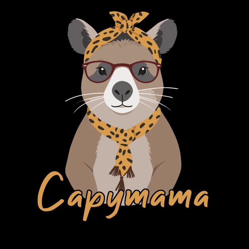 Capymama Drôle Capybara Mère Capybara