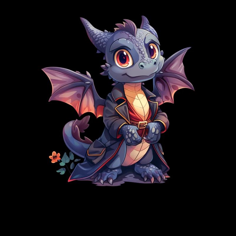 Drache Vampir Halloween Niedlich Anime Kinder