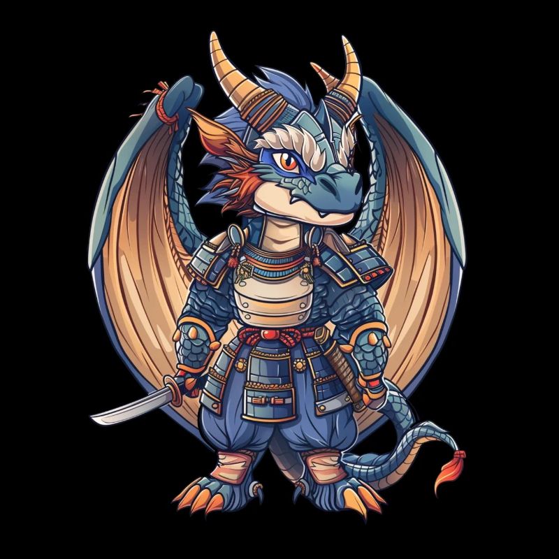 Drache Samurai Japanischer Drache Kinder