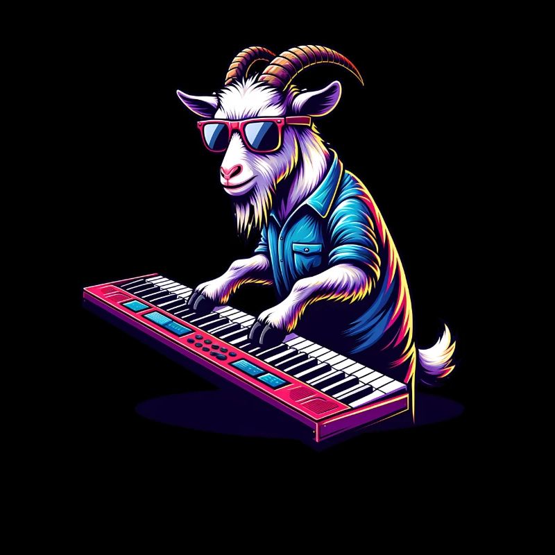 Ziege Mit Keyboard Bauernhof Stil