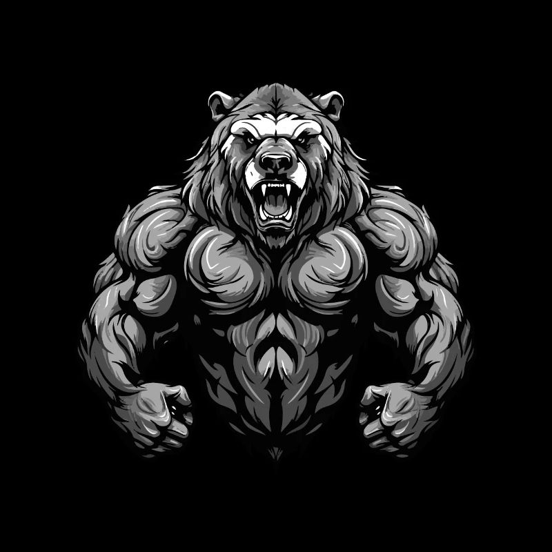 Muscles de grizzli de l’ours