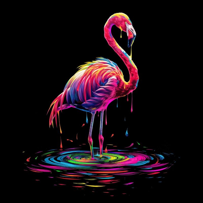 Flamant rose Pop Art