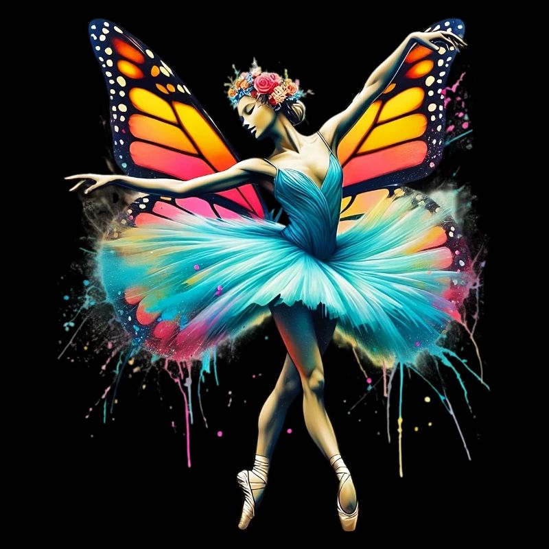 Ballerine avec des ailes de papillon papillons tutu
