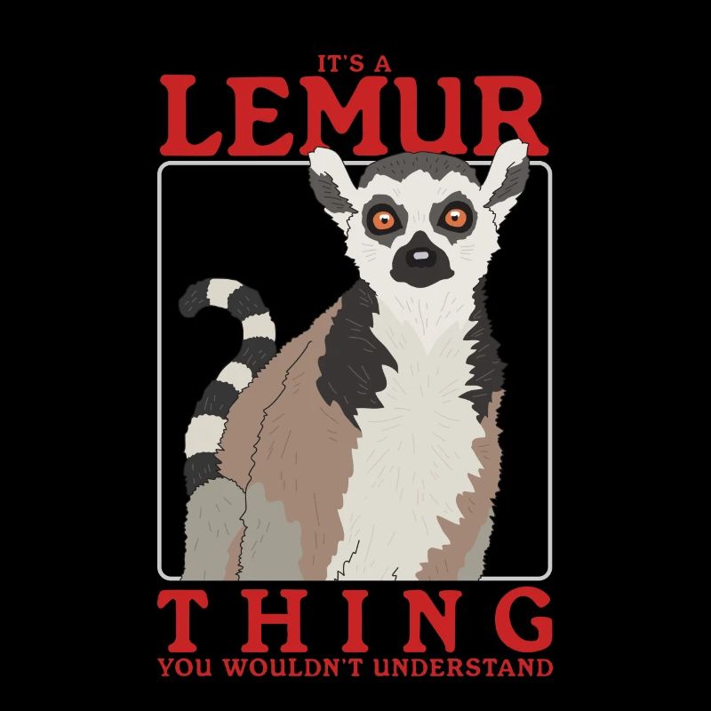 Lemur Ringelschwanz Lemuren Katta Lemure Geschenk