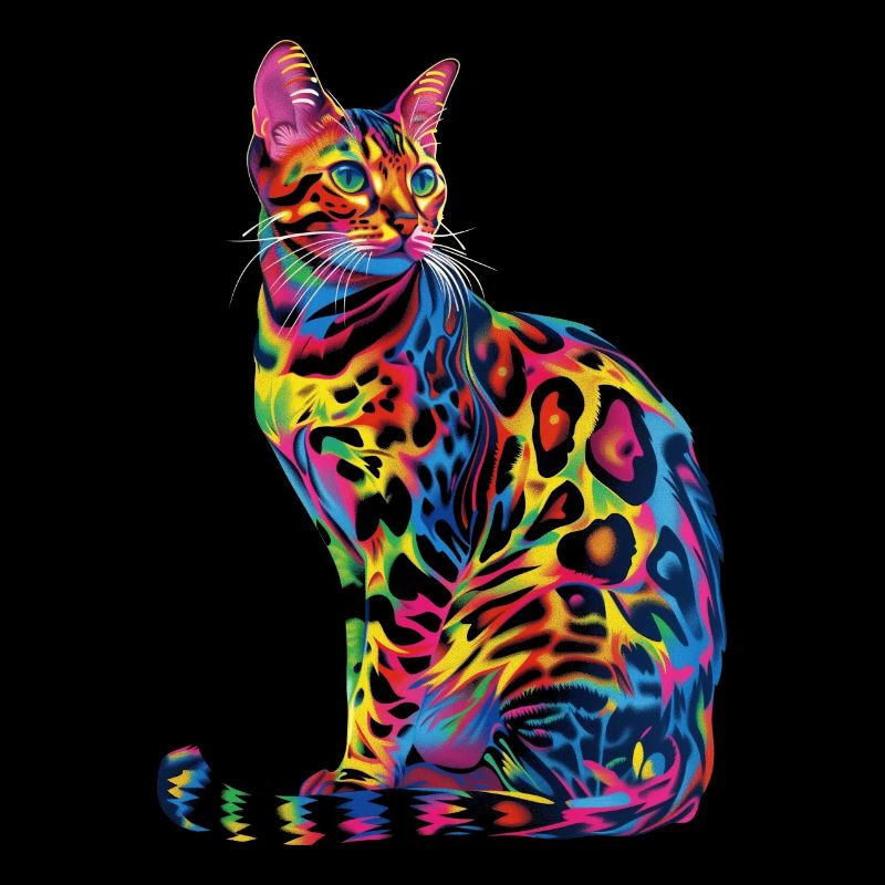 Chat du Bengale Pop Art