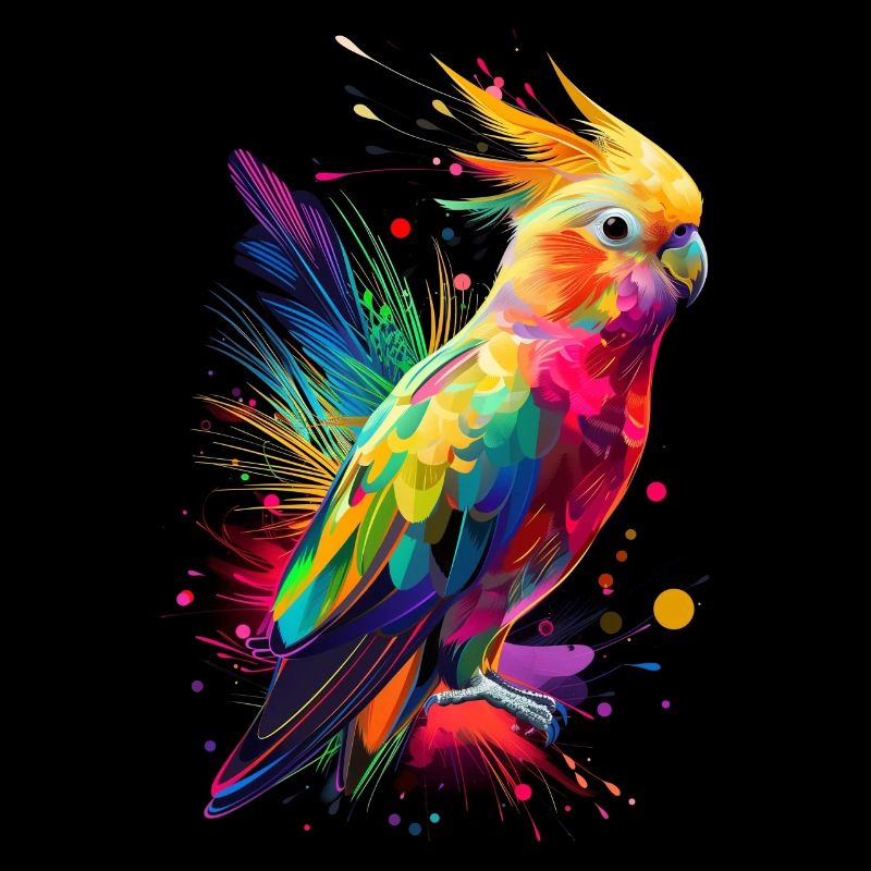 Perroquet calopsitte oiseau Pop Art