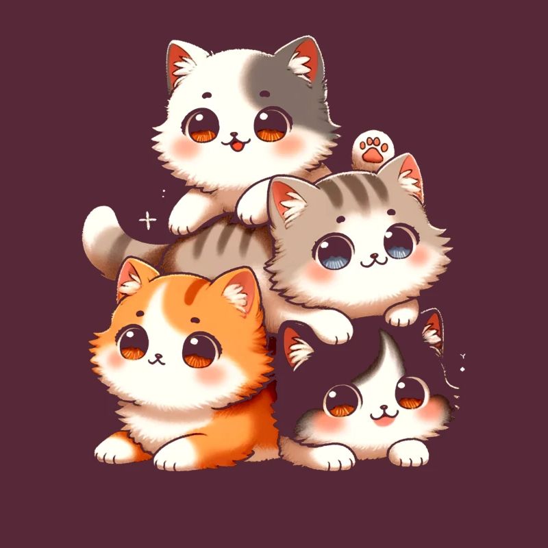 Stack of Kitty Cats Stack Kawaii Meowtain Anime
