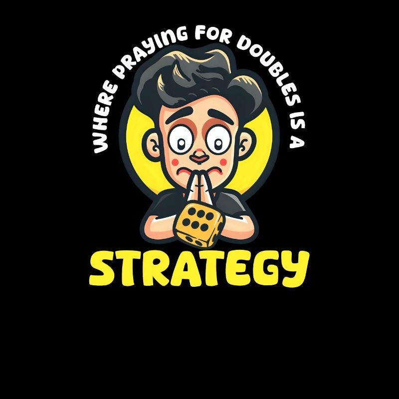 Funny Backgammon Praying For Doubles Is Strategy