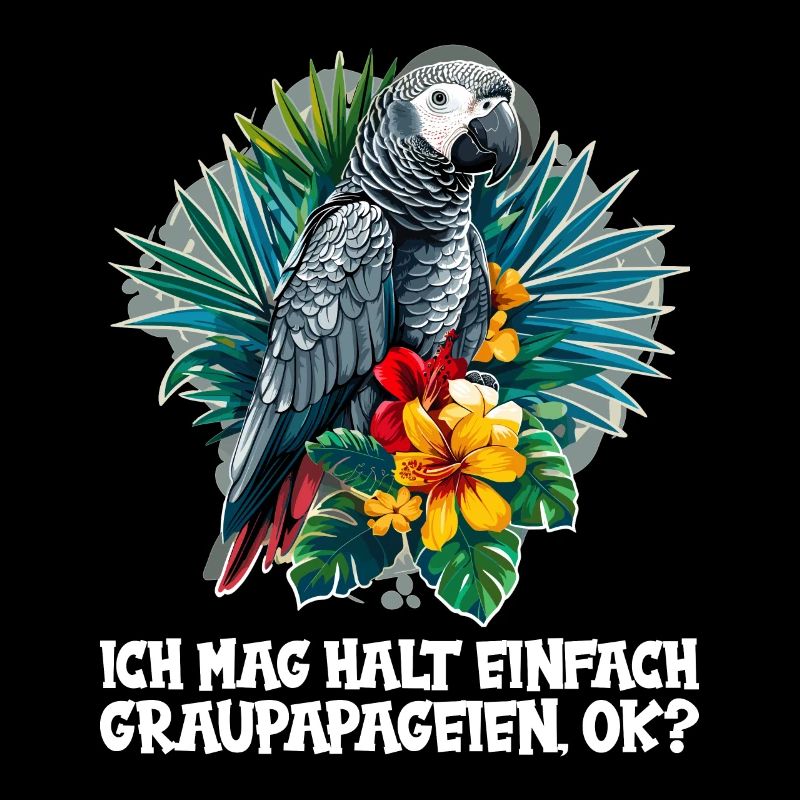 African grey parrots