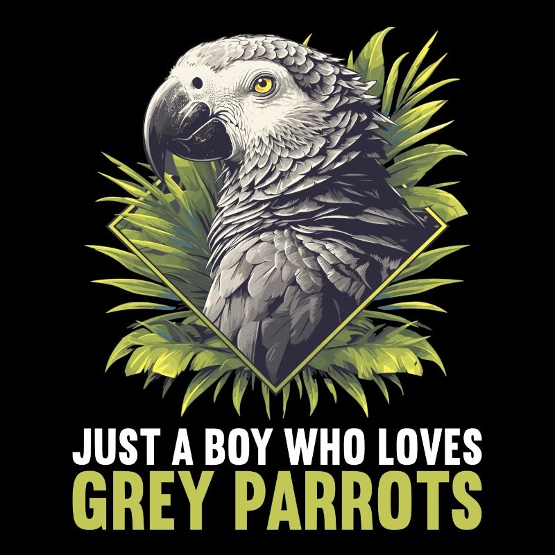 African grey parrots