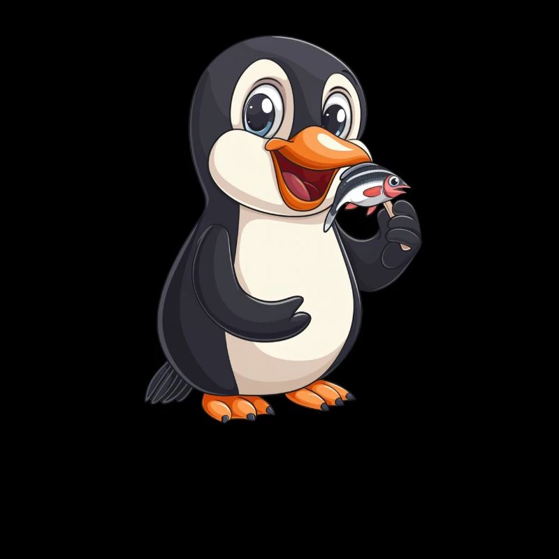 Penguin Fish Popsicles Kawaii Penguin Cute