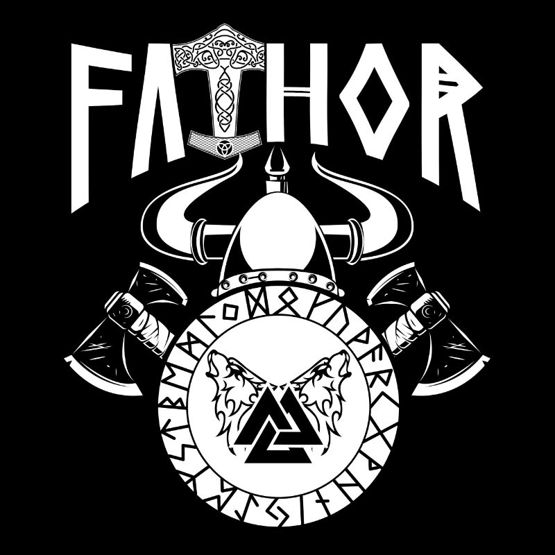 Wikinger Papa Vathor Nordischer Stolzer Vater