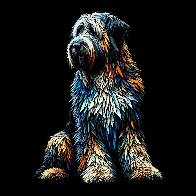 Polygone Art Briard Briards