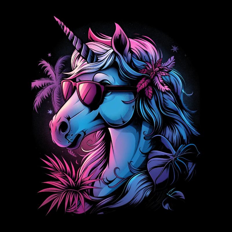 Licorne rétro Vaporwave