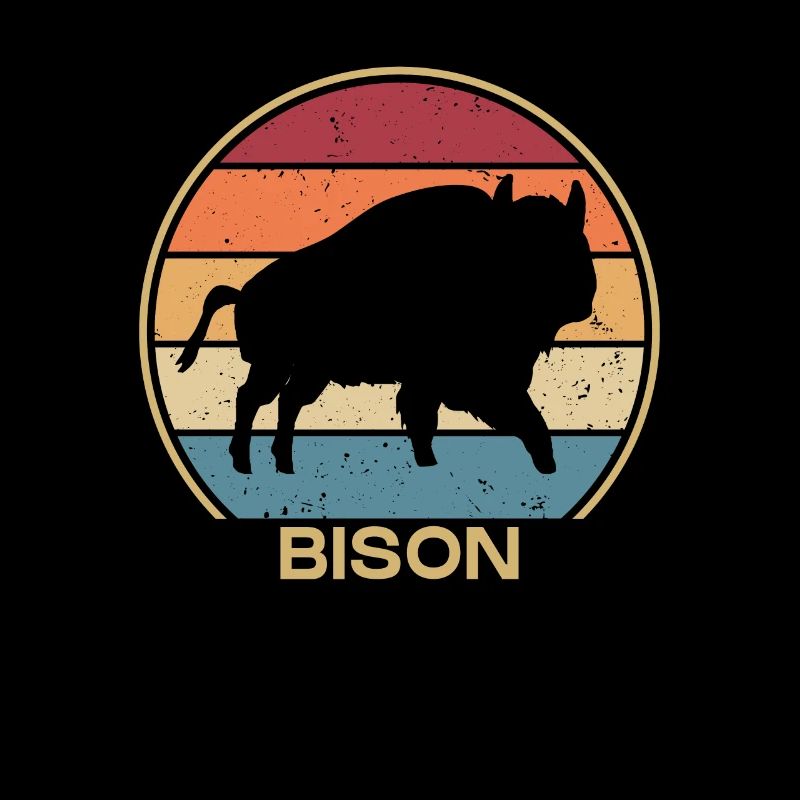 Bison d’Amérique Buffle rétro Bovinae Lover Bison