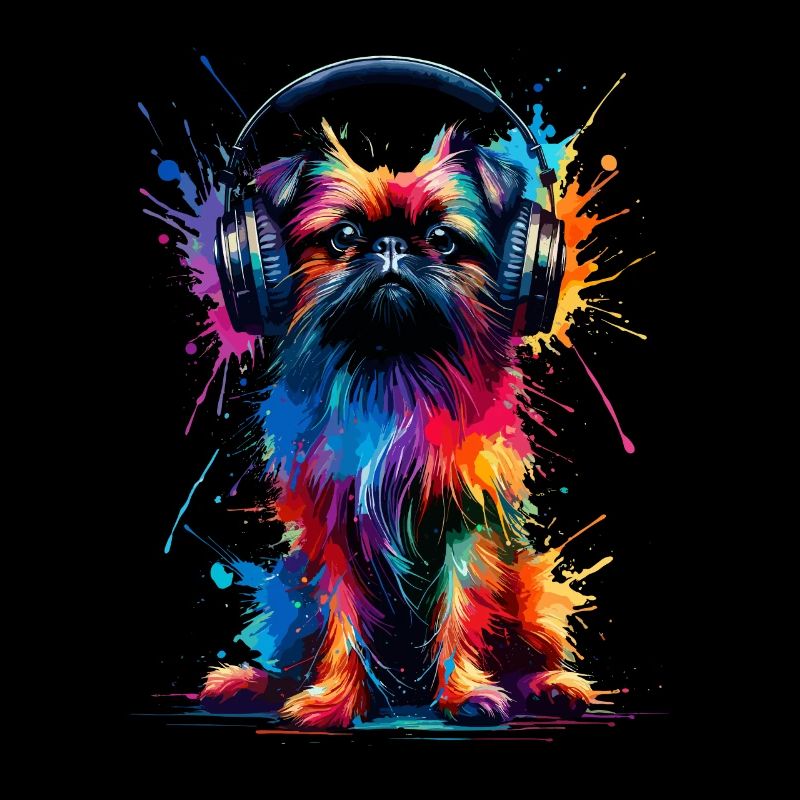 Splash Art Kopfhörer Brussels Griffon Griffon