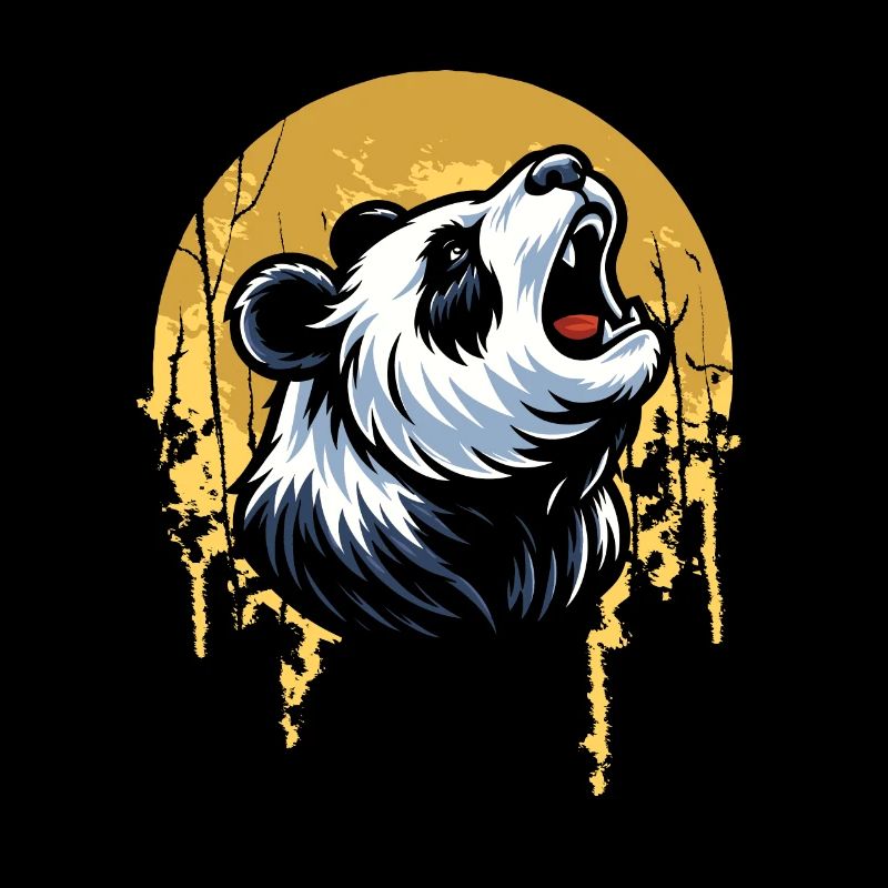 Panda géant Panda Ours Lune Hurlant