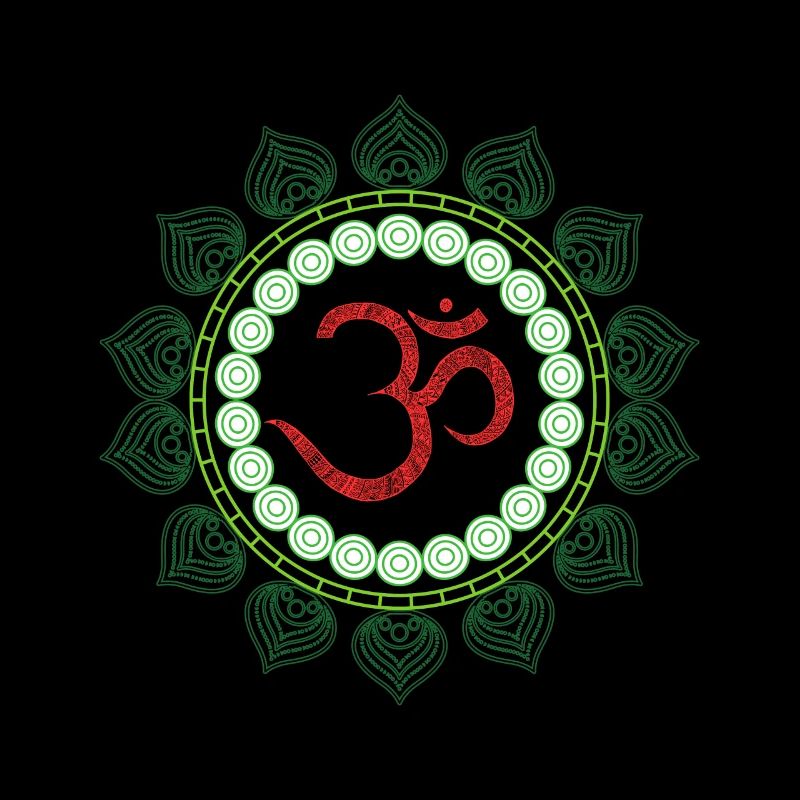Psychedelic Goamit Om Motiv