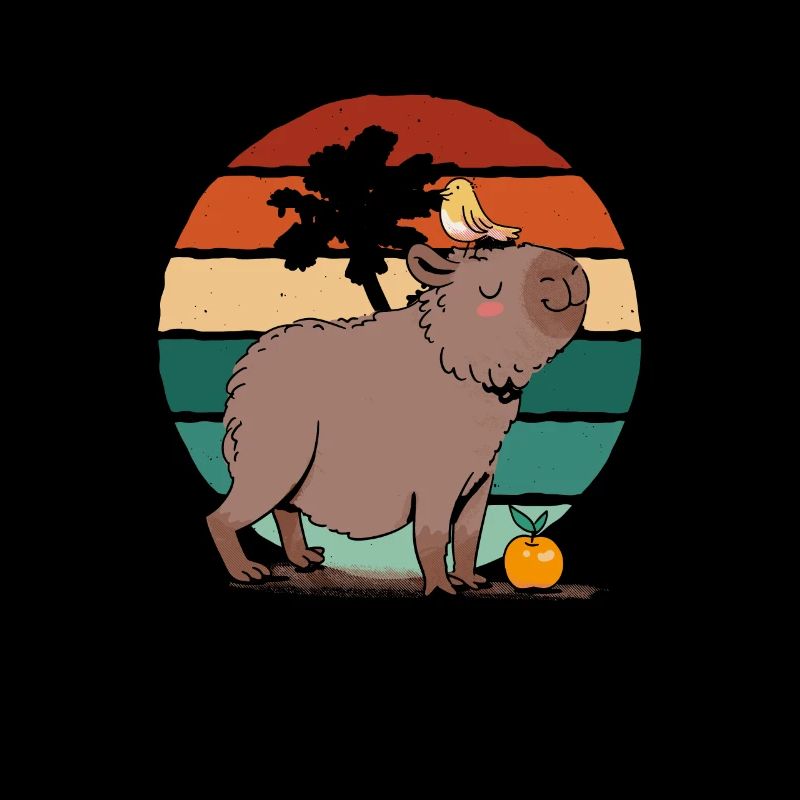 Mignon Ne t’inquiète pas, sois Cappy Capybara