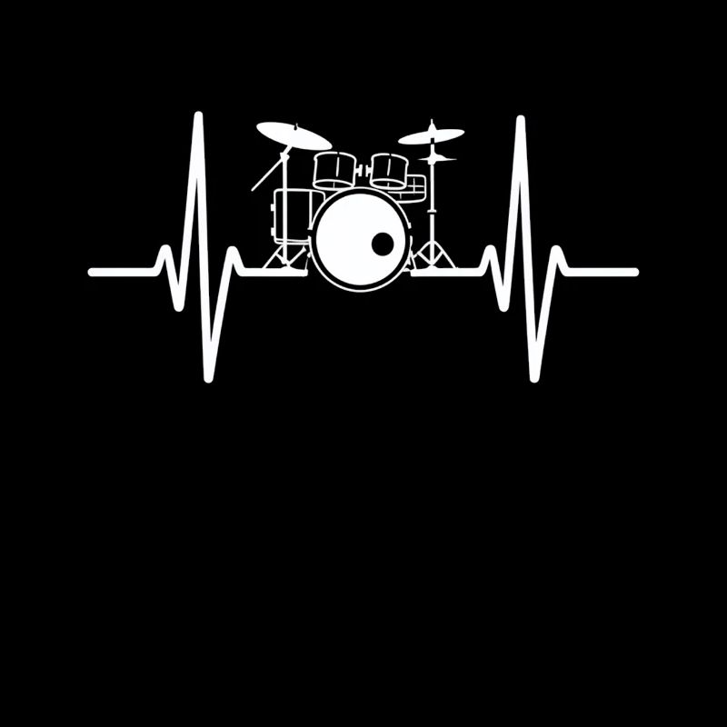 Drums Heartbeat ECG Drumset Music