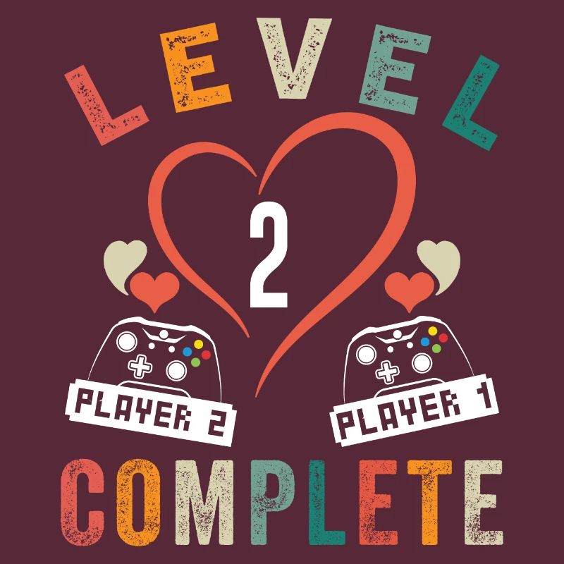 Level 2 Complete 2nd Anniversary 2 Years Wedding
