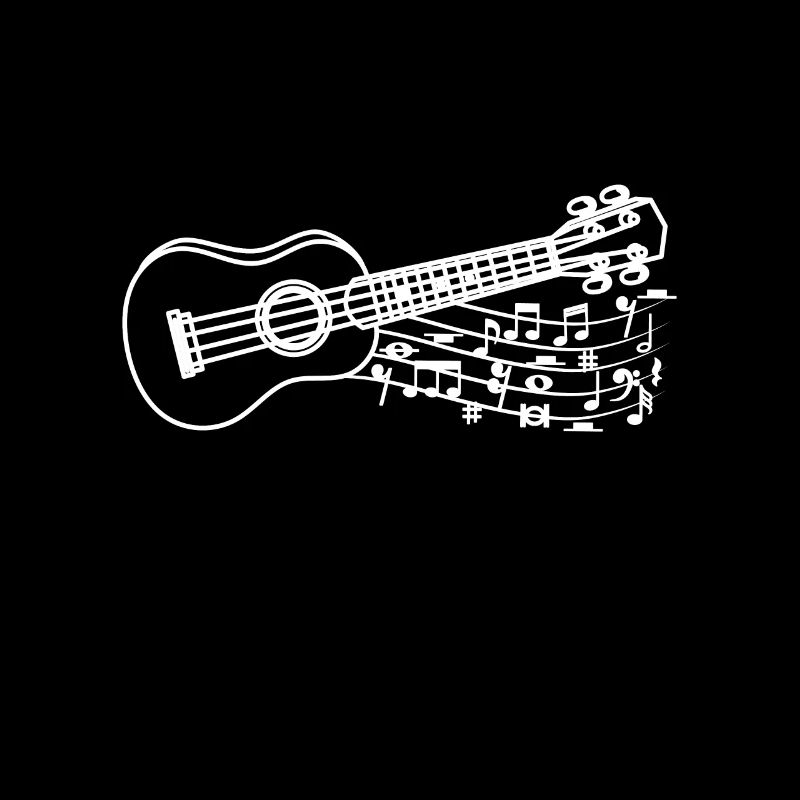 Drawn line art Ukulele