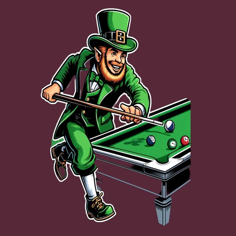 Billiards Playing Leprechaun (Irish Leprechaun)