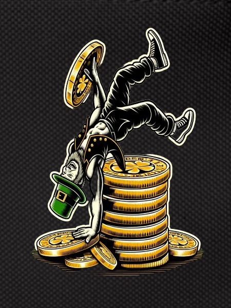Coin-Stacking Leprechaun (Irish Leprechaun)