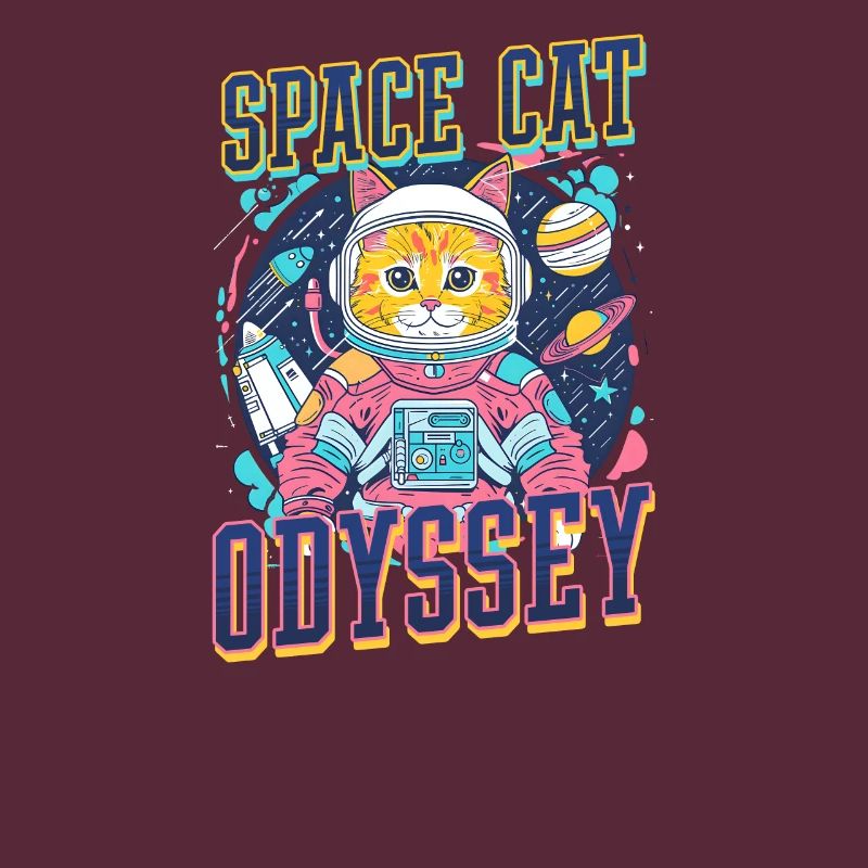 Astronaute de l’espace de l’Odyssée du chat de l’espace