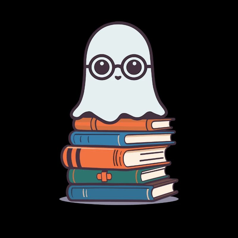 Book Lover Style Reading Halloween Ghost
