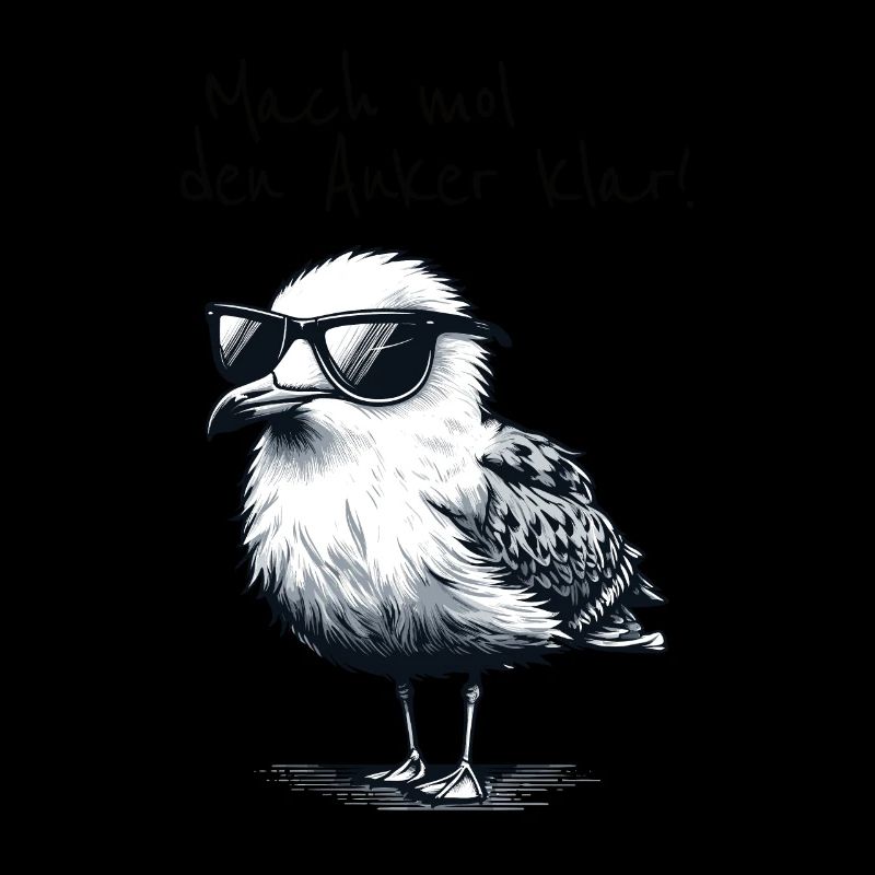 Mach mol den Anker klar Coole Seemöwe Spruch