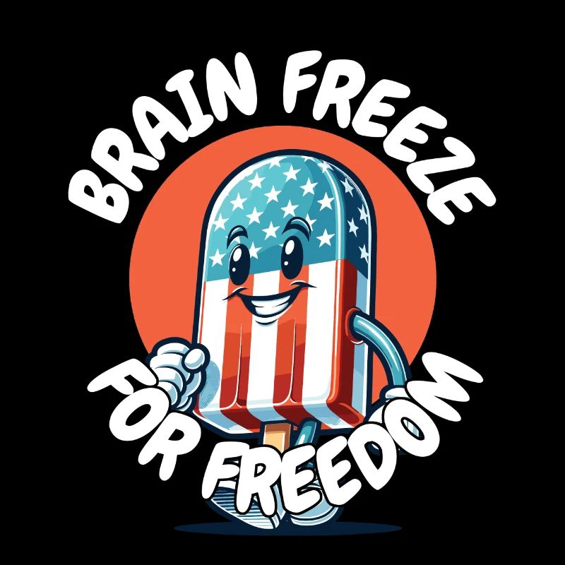 Brain Freeze Retro Vintage Design Juli-eis Am