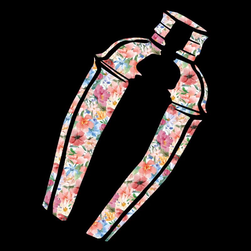 Bartender Mixologist Floral