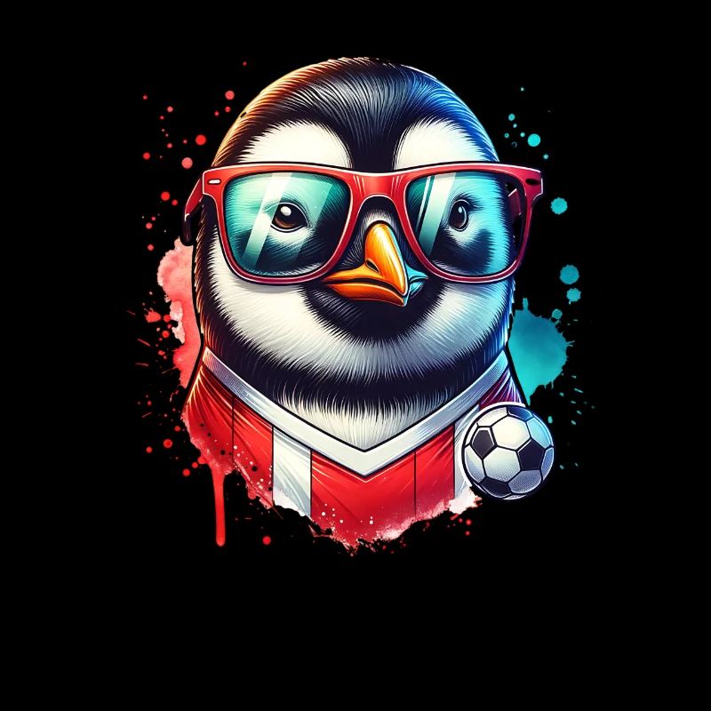 Penguin Bird Soccer Player Ball Master Fan