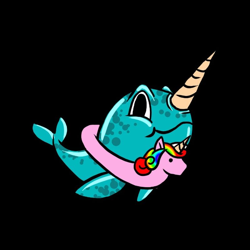 Narwhal On Unicorn Float Lifebuoy Float Cool pun