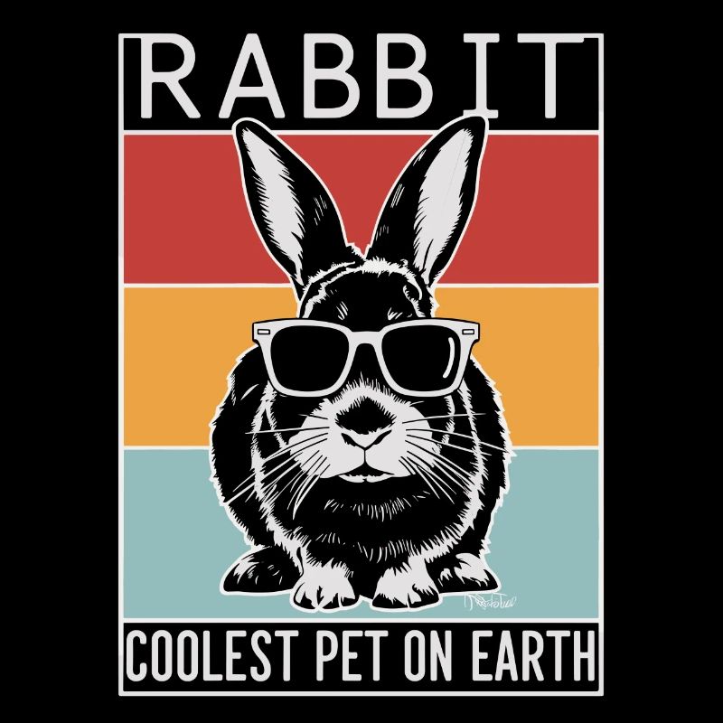 Rabbit Coolest Pet On Earth Retro Sunglasses