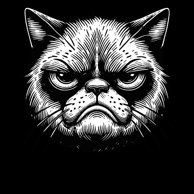 Resting Grump Face cat grumpy FaceHumor Sarcastic