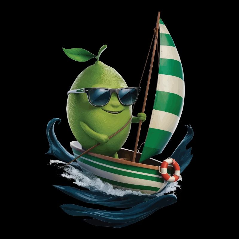 Frucht Limette Bootfahren Geschenk