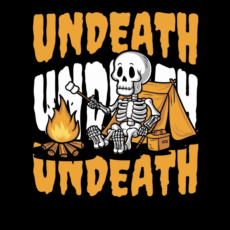 Tent Camping Camping Skeleton Undeath