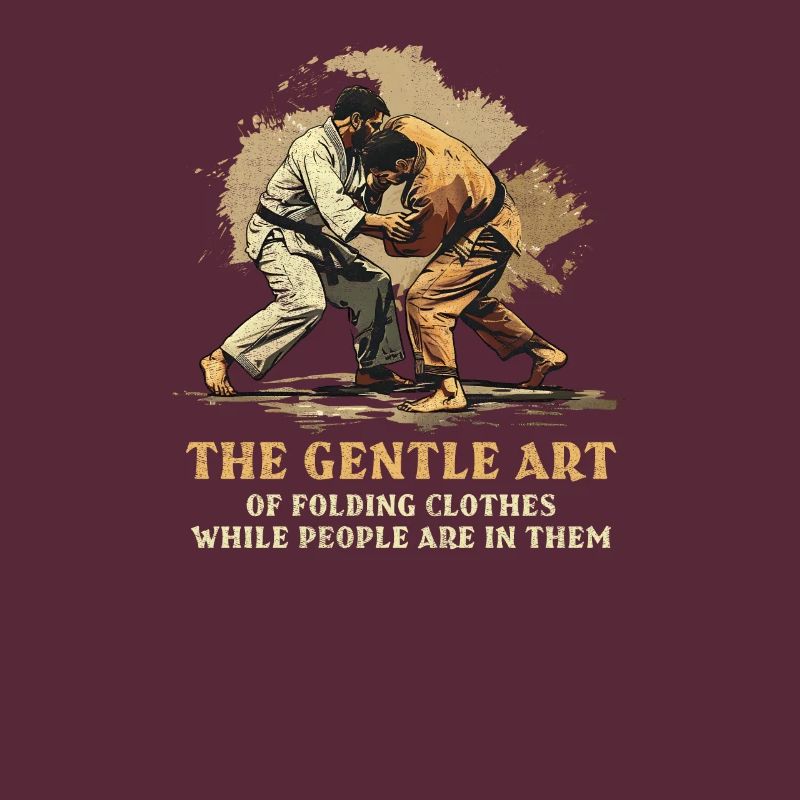 Jiu Jitsu Art Folding Clothes While People In Them
