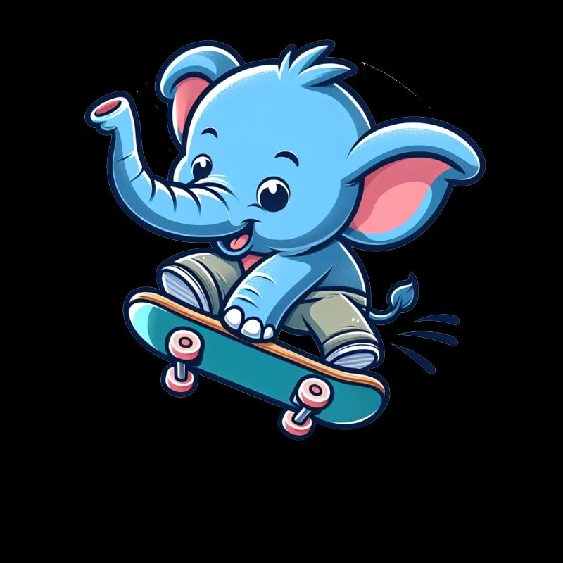 Cute Skater Elephant