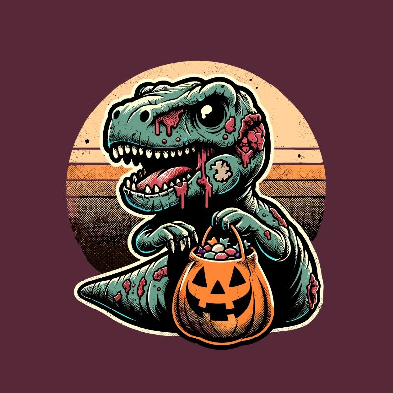 T-Rex Dinosaurier Süßes Oder Saures Halloween