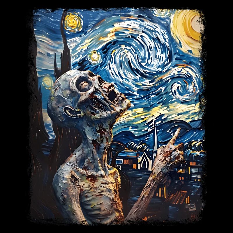 Zombie-Sternennacht-Gemälde