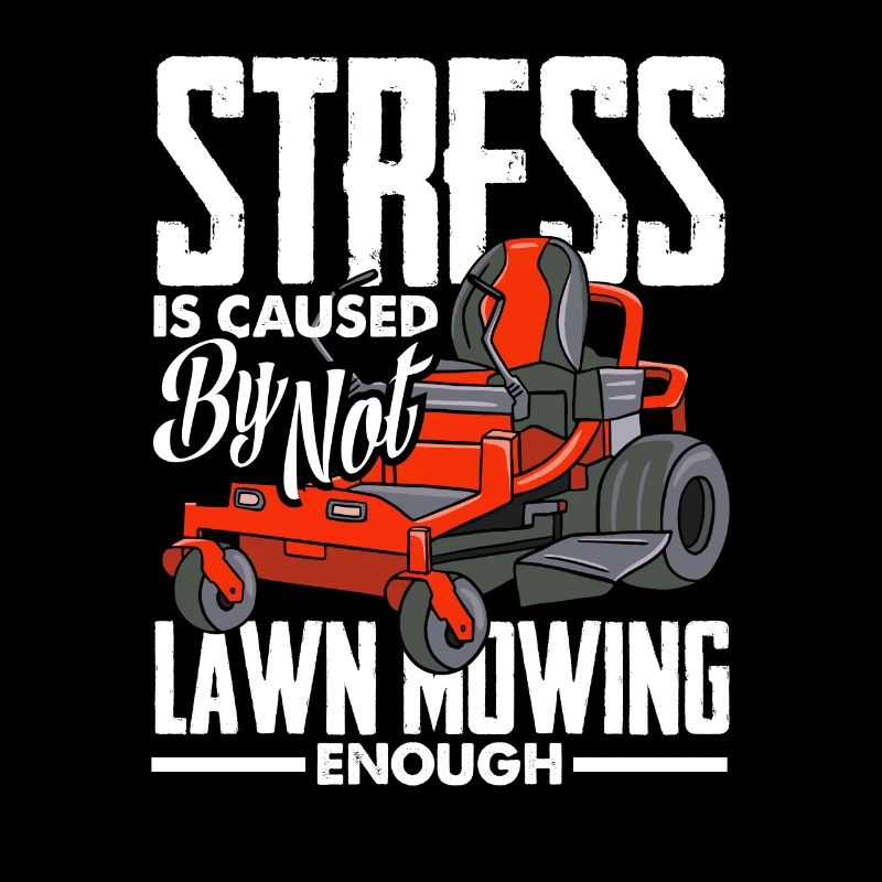 Landscaper Stress Lawn Mowing